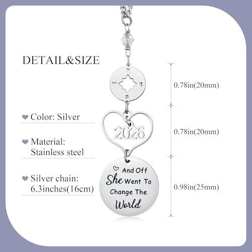 Graduation Gifts for Women Her, Class of 2026 Rear View Mirror Accessories - Image 6
