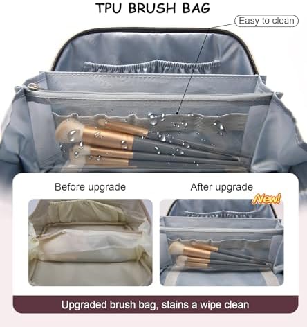 BOYATU Travel Makeup Bag Organizer: 3 Pcs Leopard Cometic Bag Set for Women - Image 6