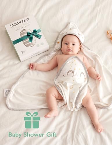Momcozy Baby Towels, Soft Absorbent Bath Towel for Newborn&Toddler,Sky - Image 5