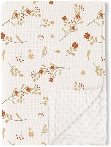 Konssy Soft Muslin Baby Blanket for Unisex Boys & Girls, 30 x 40 Inch by Konssy