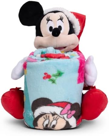 Northwest Character Hugger Pillow & Silk Touch Throw Blanket Set, 40" x 50", Mickey Mouse Holiday Joy - Image 2