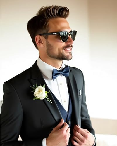Groomsmen Sunglasses for Men - Wedding Sunglasses for Groomsman Proposal Gifts, Bachelor Party Favors - Image 5