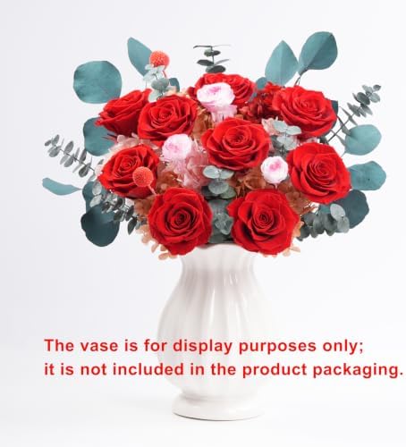Lovenfold Flowers for Delivery Birthday Flowers Gift for Her,Preserved Flowers Bouquet 9 Roses Bouquet,Birthday Gifts for Women Mom Grandma(9 Red Roses) - Image 4