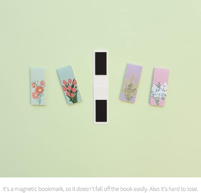 Monolike Magnetic Bookmarks Flower for You ver.1 + ver.2, 10 Pieces