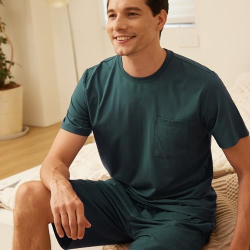 BAMBOO COOL Mens Pajama Set Lightweight Sleepwear Pjs - Image 2
