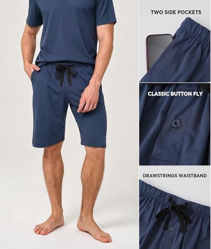 BAMBOO COOL Mens Pajama Set Lightweight Sleepwear Pjs - Image 5