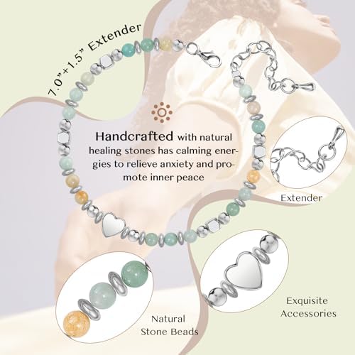 Inspirational Gifts Bracelets for Women, Healing Natural Stone Bracelets - Image 3
