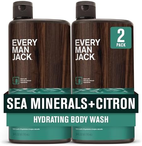 Every Man Jack Hydrating Body Wash for Men, Sea Minerals Citron, 2pk by EveryManJack
