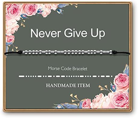 ASELFAD Morse Code Bracelets for Women, Funny Best Friend Birthday Gifts for Women Friendship Bracelets, Inspirational Jewelry, Teen Girl Gifts Trendy Stuff by ASELFAD