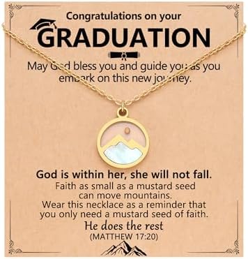 Eryuor Christian Happy Graduation Gifts-Mustard Seed Necklace Religious Graduation Gifts for Girls Women Her by Eryuor