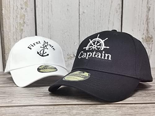 Embroidered Captain & First Mate Baseball Caps Set for Men Women - Image 3