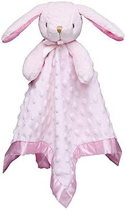 Pro Goleem Loveys for Babies Bunny Security Blanket Baby Girl Gifts Newborn Soft Pink Lovie for Infant and Toddler Snuggle Toy Stuffed Animal, Pink 16 Inch by ProGoleem