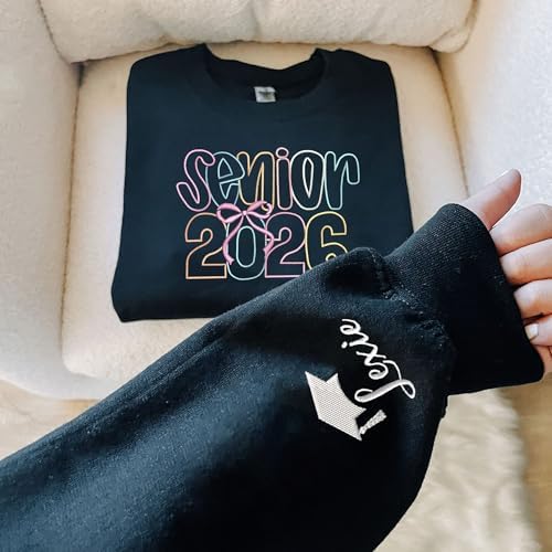 Chillever - Custom Embroidered Senior Sweatshirt, Custom Class of 2026 Graduation Shirt, Grad to be, Graduation Gifts - Image 3