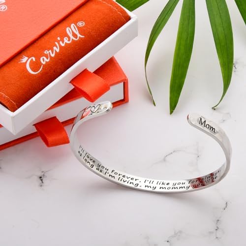 Carviell Bracelets for Women – 100+ Meaningful Engraved Messages – Solid 316L Surgical Stainless Steel Cuff Bracelet – Gift Ready - Image 5