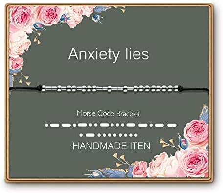 ASELFAD Morse Code Bracelets for Women, Funny Best Friend Birthday Gifts for Women Friendship Bracelets, Inspirational Jewelry, Teen Girl Gifts Trendy Stuff by ASELFAD