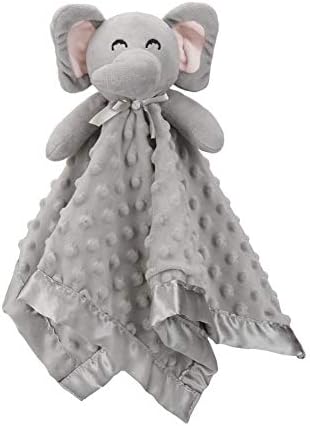 Pro Goleem Elephant Security Blanket, Soft Lovey Unisex Lovie Baby Gifts for Boys and Girls Snuggle Toy Stuffed Animal Newborn Essentials and Items Grey 16 Inch by ProGoleem