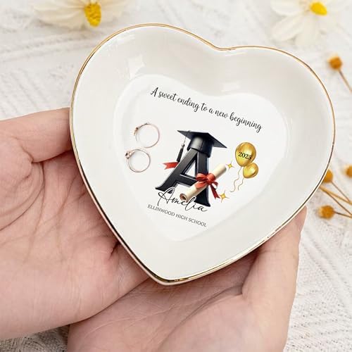 IZI POD Personalized Graduation Gifts for Her, Graduation Jewelry Dish, A Sweet Ending to a New Beginning, Gradua Senior Class of 2026, Gifts for Her, Women, Best Friends /2 - Image 5