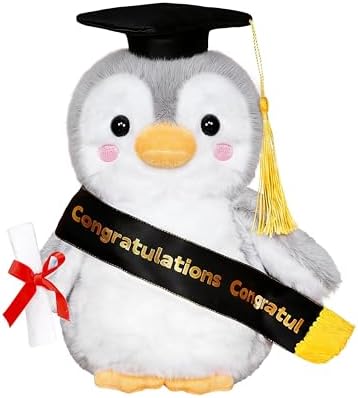 Graduation Decorations 2026 Penguin Plush，9.05 Inch Class of 2026 Graduation Plush Penguin Stuffed Animal,Cute Graduation Gifts for Kindergarten, High School, and College Graduates (Penguin) by TmrselkGraduationGiftsDecor