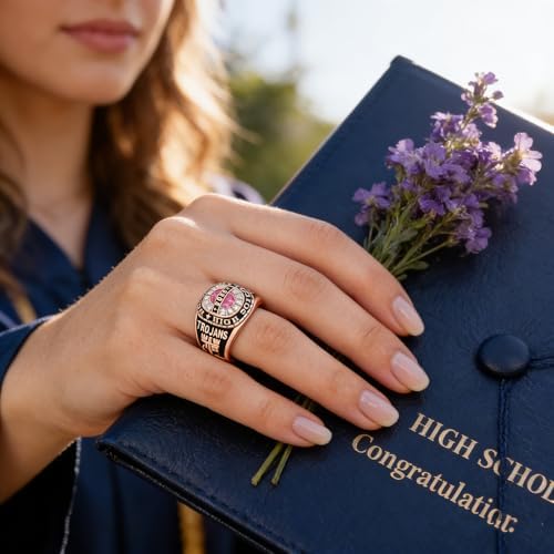925 Sterling Silver 2026 Class Rings for women Men, Custom College High School Graduation Rings for Men 2026, Graduation Gifts for Her Him - Image 4