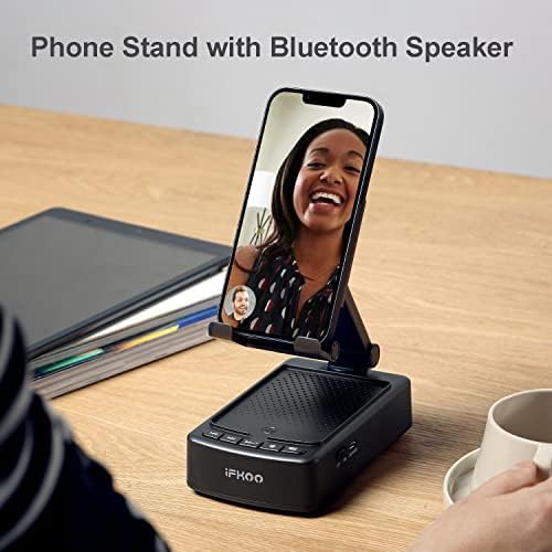 Gifts for Men Women, Phone Stand with Bluetooth Speaker BT5.3, Gifts for Him Dad Who have everything, Phone Holder with Wireless Speaker for iPhone/Android/Tablet, Tech Gadgets,Birthday Gifts for Men - Image 2