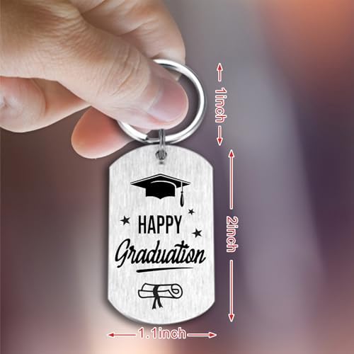 Yobent Graduation Gifts for Women Men, Class of 2026 Graduate Keychain - Image 2