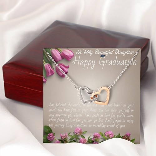 VIRAGIL 2023 Graduation Gifts for Her, Class of 2024 Love Knot Sterling Silver Pendant Necklace Senior College Graduation Jewelry Gifts for Girl Daughter - Image 2