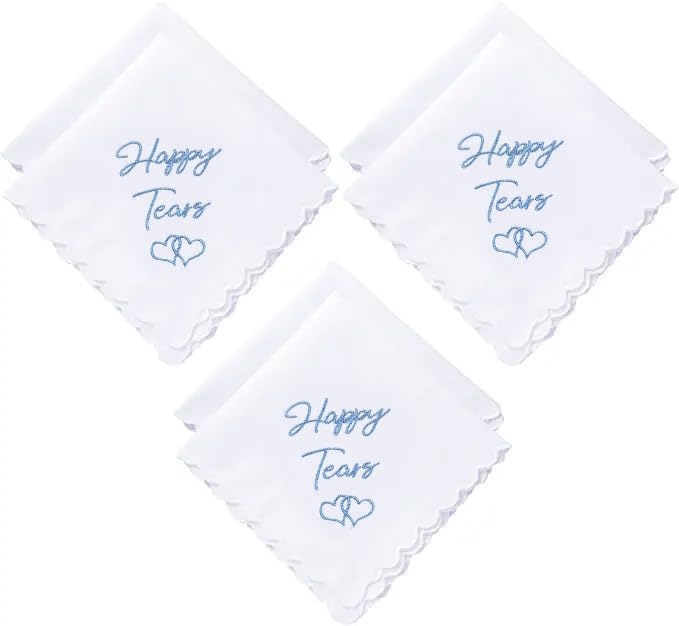Mother Of The Bride Gifts Something Blue For Bride On Wedding Day Handkerchief