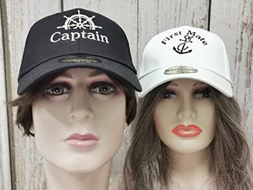 Embroidered Captain & First Mate Baseball Caps Set for Men Women - Image 6