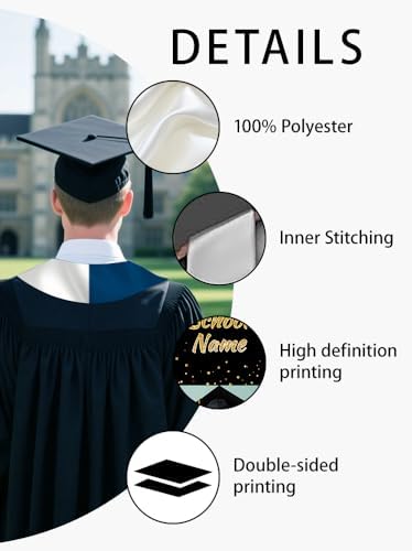 Personalized Graduation Stole Sash Custom Class of 2026 Congratulation Graduation Gifts with Photo - Image 4