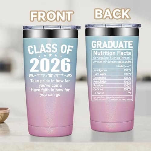 Fufandi Graduation Gift for Her - Class of 2026 Graduation Gift - College High School Graduations Gifts - Congratulations Gift for Women - Tumbler Cup 20oz - Image 6