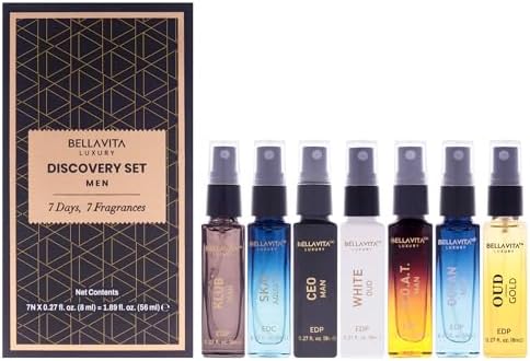 BellaVita Luxury Men's Perfume Gift Set with CEO Man, G.O.A.T, KLUB and Oud by BellavitaLuxury