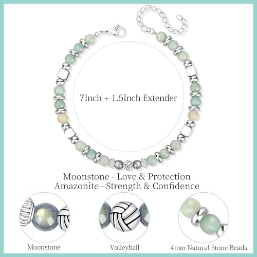Gifts for Women Moonstone Bracelet, Amazonite Imperial Jasper Bracelets - Image 5
