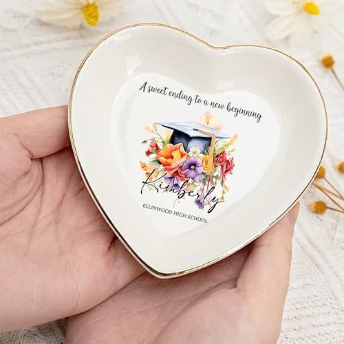IZI POD Personalized Graduation Gifts for Her, Graduation Jewelry Dish, A Sweet Ending to a New Beginning, Gradua Senior Class of 2026, Gifts for Her, Women, Best Friends /3 - Image 4