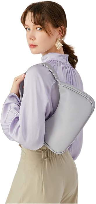 Shoulder Bags for Women, Cute Hobo Tote Handbag Mini Clutch Purse with Zipper Closure