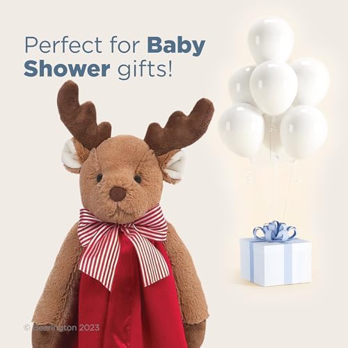 Bearington ReindeerRed Christmas Loveys for Babies - 15" Soft Baby Security Blanket with Plush Reindeer Snuggler Head - Cuddly for Newborns, Nurseries, and Holiday Festive Keepsakes - Image 5