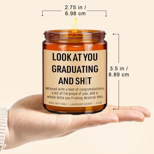 Younift Funny Grad Candle, 2026 Graduation Gifts for Her, Him - College, High School, Masters Degree, Phd, Law School, Nursing & Nurse Graduation Gifts for Women, Men - 9 oz - Image 7