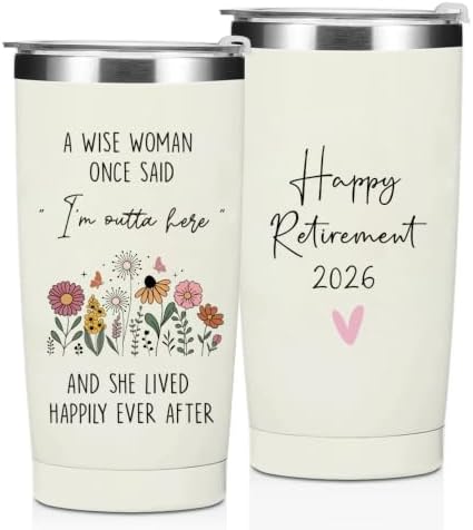 Retirement Gifts for Women 2026 - Funny Retirement Gifts for Coworker Leaving - Farewell, Leaving, Goodbye Gift for Coworkers, Friends - 20oz Tumbler, Retirement Tumbler by Unknown
