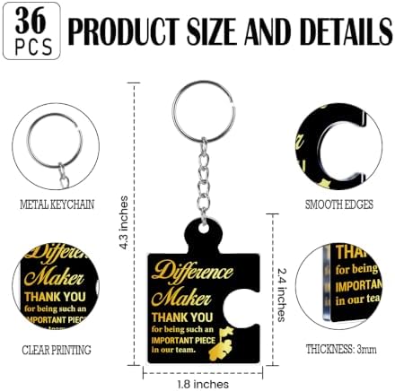 Team Appreciation Gifts Bulk for Coworkers Employee Staff Keychains - Image 2