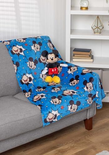 Northwest Mickey Mouse Comic Pop Character Hugger Pillow & Silk Touch Throw Blanket Set, 40" x 50" - Image 2