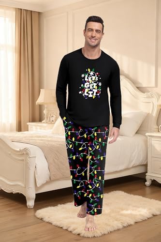 PrinStory Men's Pajama Sets Loungewear Sleepwear Pjs Lightweight Long Sleeve Shirts & Bottoms Soft Comfy Sleep Sets S-2XL - Image 2