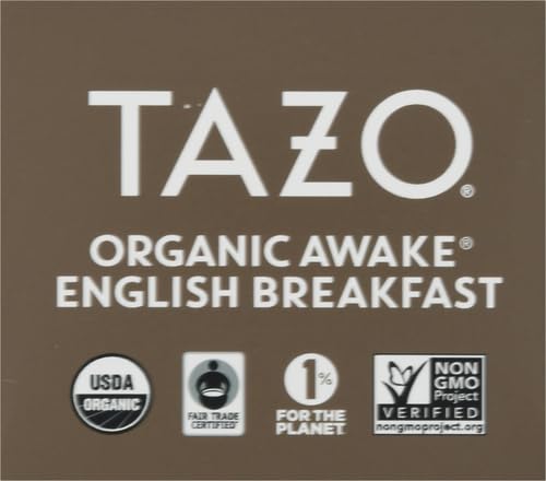 TAZO Tea Bags, Black Tea, English Breakfast | Regenerative Organic | 16 Count | Pack of 2