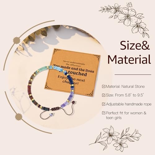 AGOT Thank You Gifts for Women: Teacher Appreciation Office Gifts for Coworkers Employee Boss Lady Manager Colleague Natural Stone Bracelet - Image 2