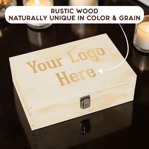 Custom Logo Wooden Keepsake Box, Engraved Memory Chest for Corporate Gifts - Image 5