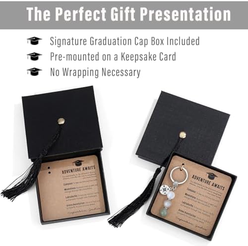 Quietsun Unique 2026 Graduation Gifts Her/Him - Meaningful/Funny Keychains with Graduation-Cap-Shape Box - Image 4