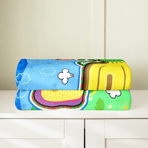 Erosebridal Banana Flannel Blanket 40x50 Inch Cartoon Eyeball Fleece Blanket Bottle Cap Funny Cloud Fuzzy Plush Throw Tulip Stars Trees Shoes Living Room Decor - Image 4