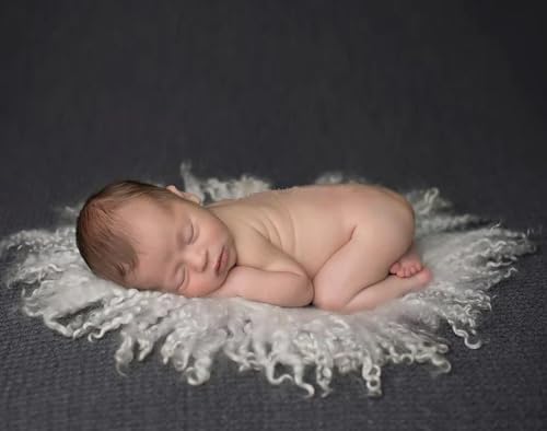 Newborn Photography Blanket Props Baby Photoshoots Layer Photo Posing Rug (White) - Image 5