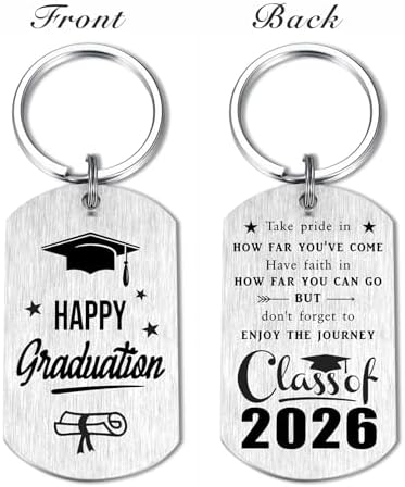 Yobent Graduation Gifts for Women Men, Class of 2026 Graduate Keychain - Image 3