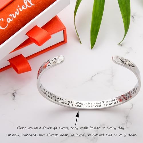 Carviell Bracelets for Women – 100+ Meaningful Engraved Messages – Solid 316L Surgical Stainless Steel Cuff Bracelet – Gift Ready - Image 3