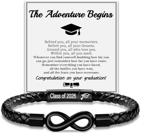 Leather Bracelet Gifts for Men, To My Son Bracelet Fathers Day Bracelet Gifts Dad Grandpa Love You Forever Engraved Birthday Valentines Graduation Gift Infinity Knot Jewelry by Sistble