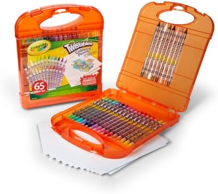 Crayola Twistables Colored Pencils Set 65 pieces (25 pencils + 40 paper sheets), Kids Drawing Kit, Portable Art Case, Kids Colored Pencils, Coloring Supplies, Gifts. - Image 2